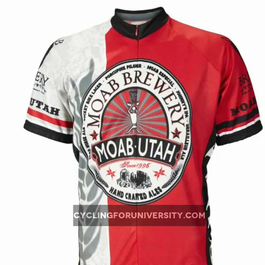 Moab Brewery Hoppy beer Men's 16' Zip Short Sleeve Cycling Jersey Brewery Cycle Jersey