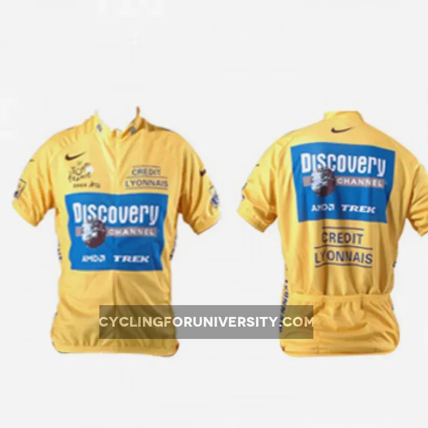 2005 Discovery Yellow Cycling Jersey Short Sleeve For Sale