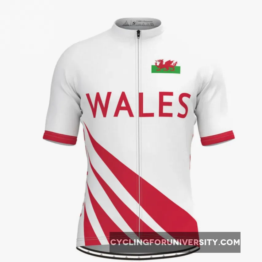 Men's Wales Flag Cycling Jersey V1 Outlet