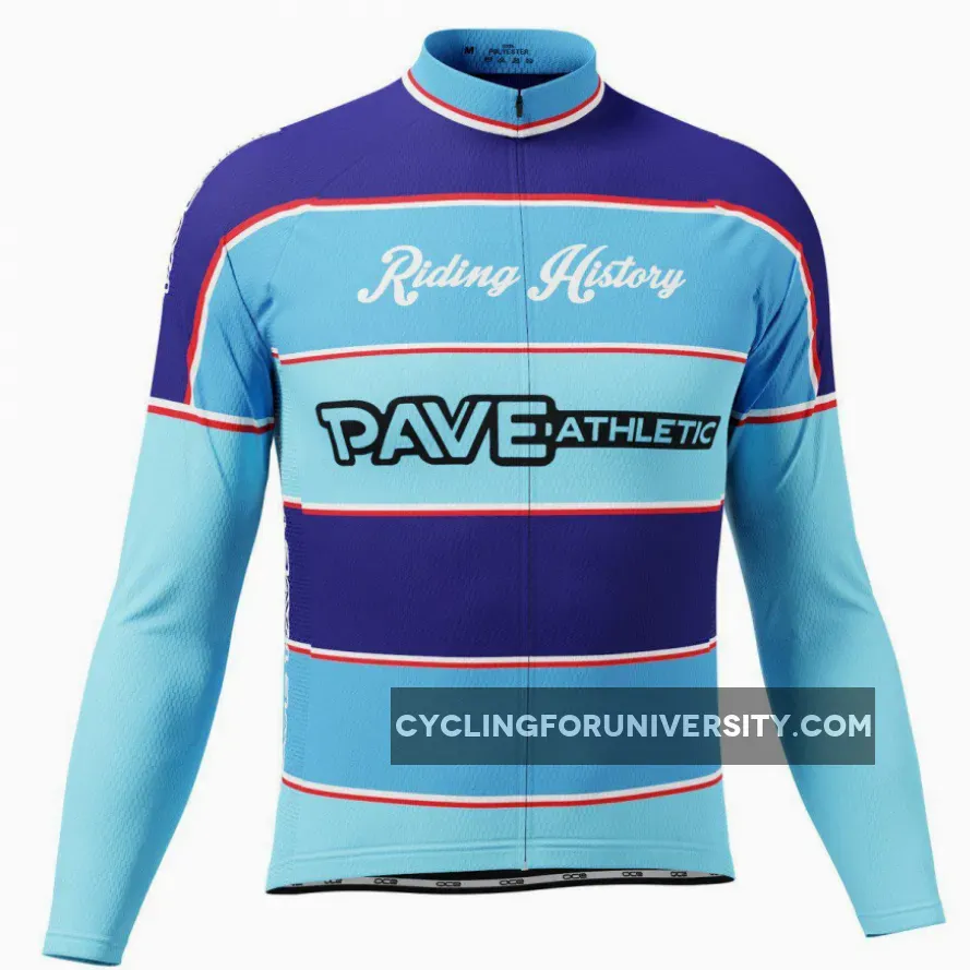 Men's PAVE Athletic Delgado Retro Long Sleeve Cycling Jersey