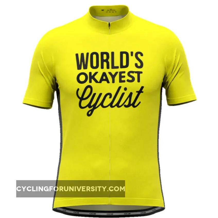 Men's World's Okayest Cyclist High Viz Cycling Jersey