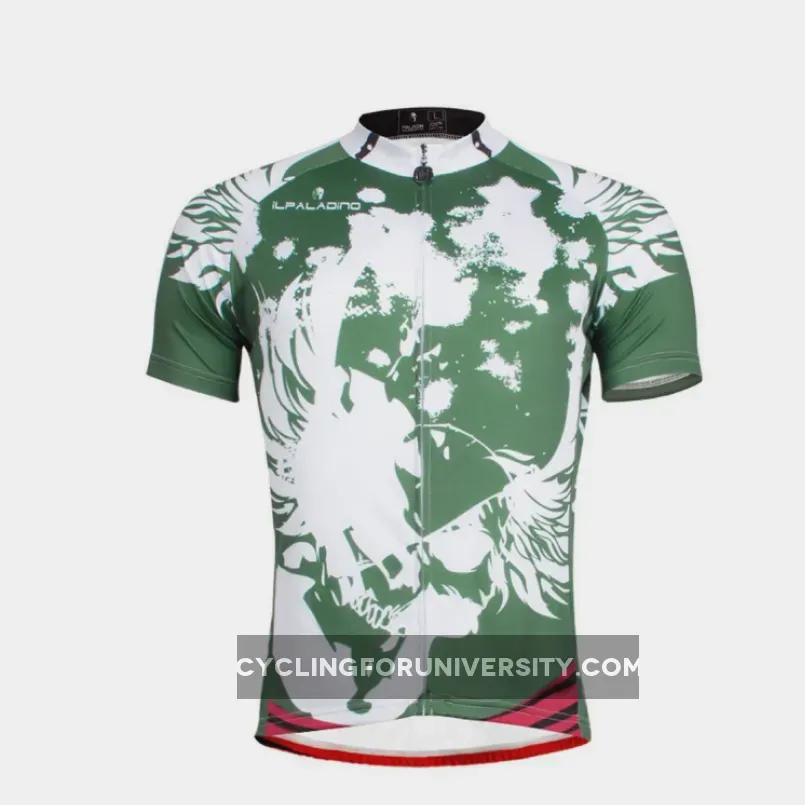 Cheap Cycling jerseys Angel White Wing Feather Green Cycling Jersey Men's Short-Sleeve Bicycling Shirts Summer NO.656