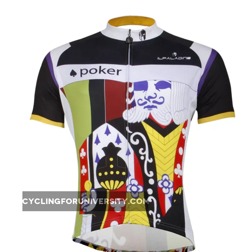 Ilpaladino Poker King Playing Card Fashion Men's Long-sleeve Cycling Top Jersey Summer Spring Autumn Pro Cycle Clothing Racing Apparel Outdoor Sports Leisure Biking shirt NO. 759