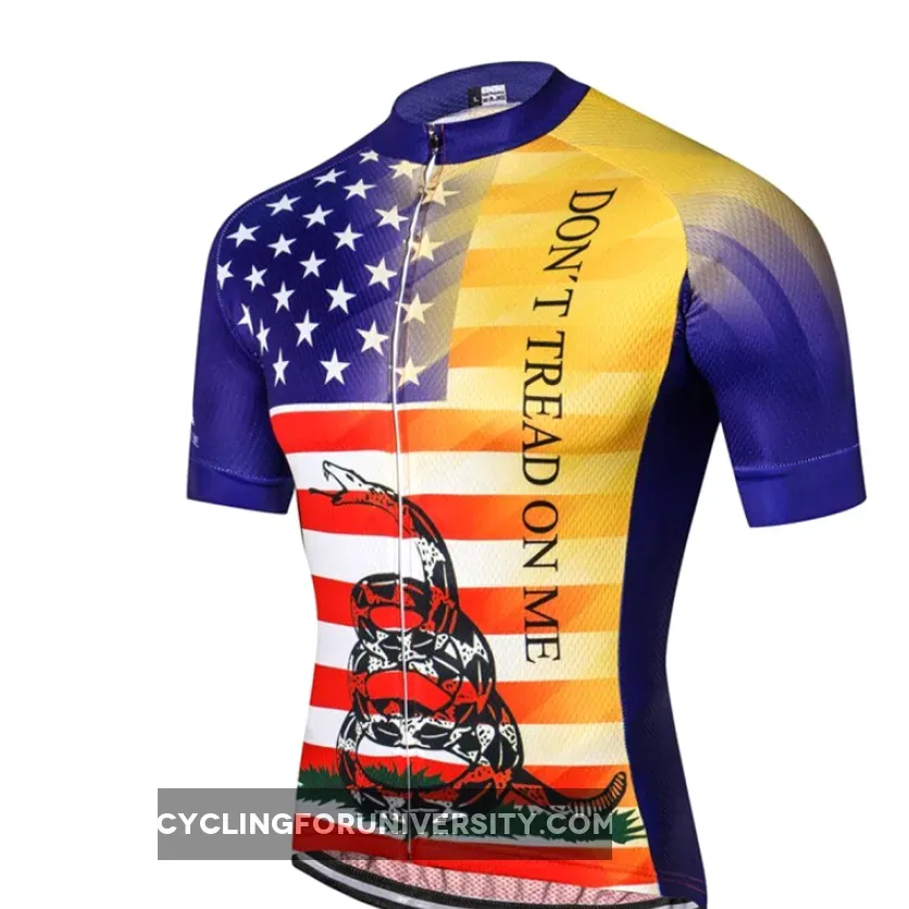 Don't Tread On Me USA Flag Men's Cycling Jersey Brand New