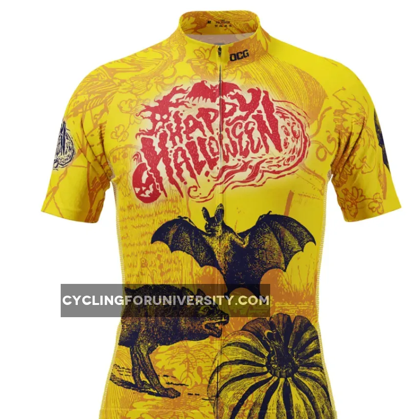 Men's Happy Halloween Short Sleeve Cycling Jersey Brand New