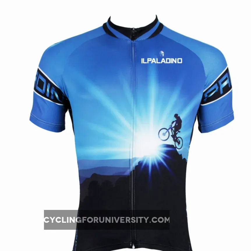 ILPALADINO Cyclist Climax Peak Ride Men's Cycling Jersey Bike Shirt Quick Dry Road Bike Wear Breathable Exercise Bicycling Summer Spring Autumn Pro Cycle Clothing Racing Apparel Outdoor Sports Leisure Biking Shirts NO.522