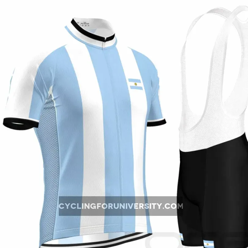 Men's Argentina Flag National Pro-Band Cycling Kit