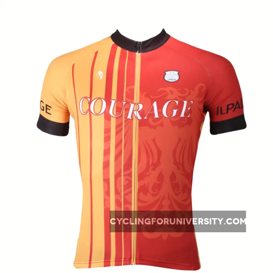 ILPALADINO Courage Orange Men's Professional MTB Cycling Jersey Breathable and Quick Dry Comfortable Bike Shirt for Summer NO.171