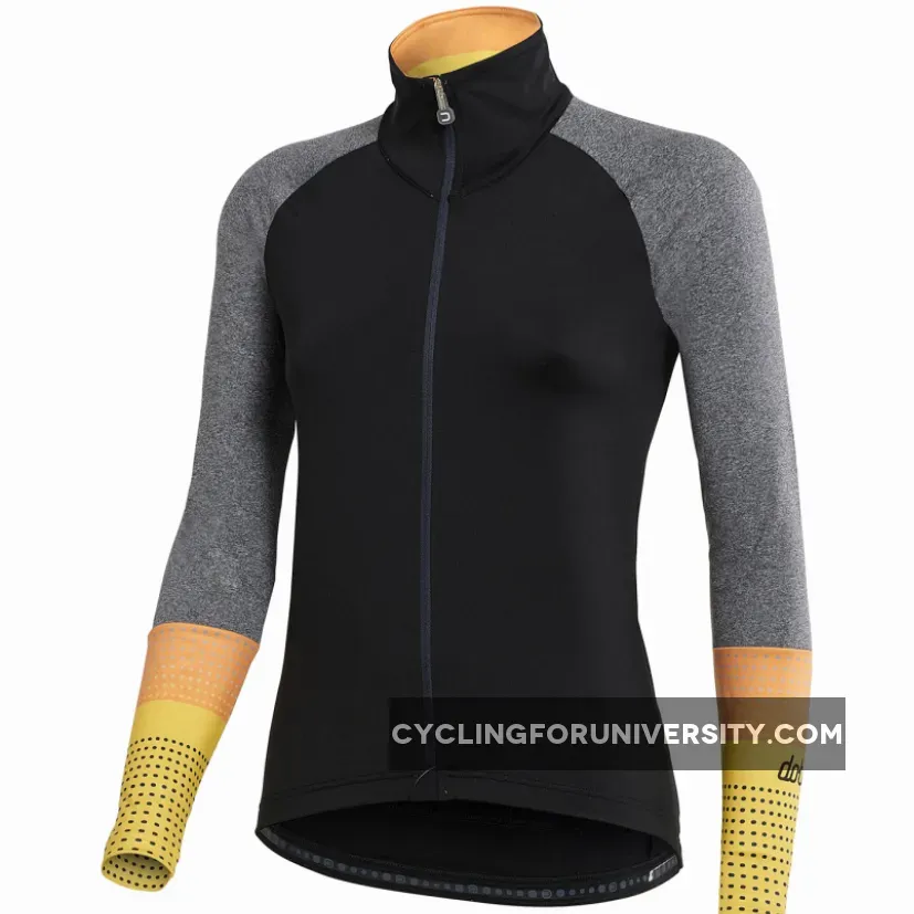 Dotout Fly Woman Long Sleeves Jersey - Black Yellow Restock