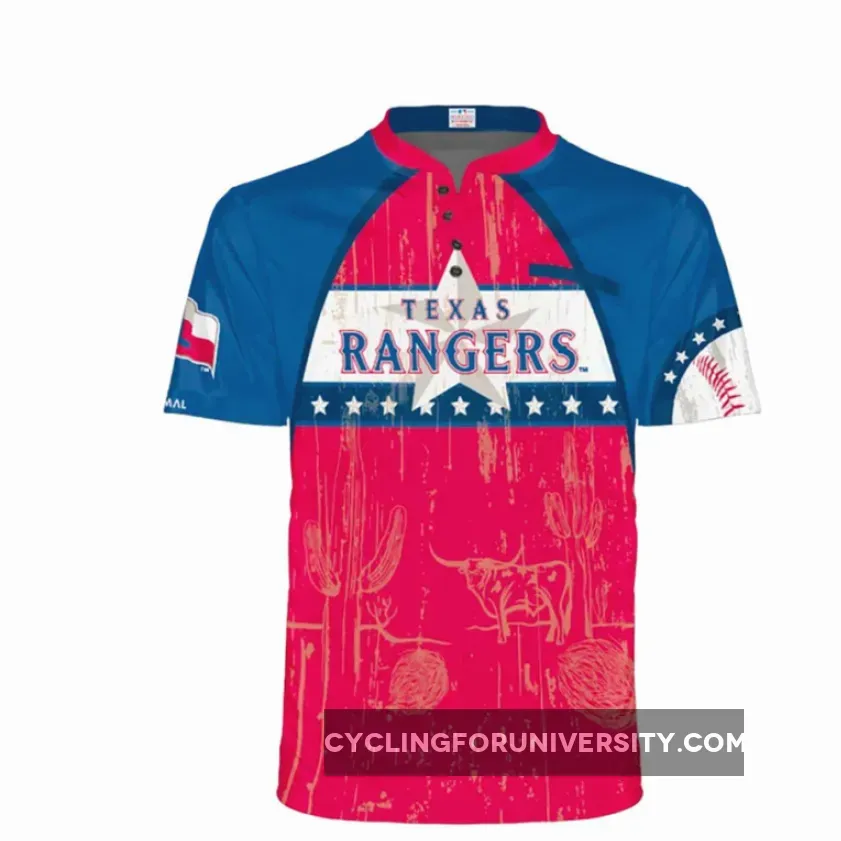 Texas Rangers Men's Henley Brand New RAN1H20M