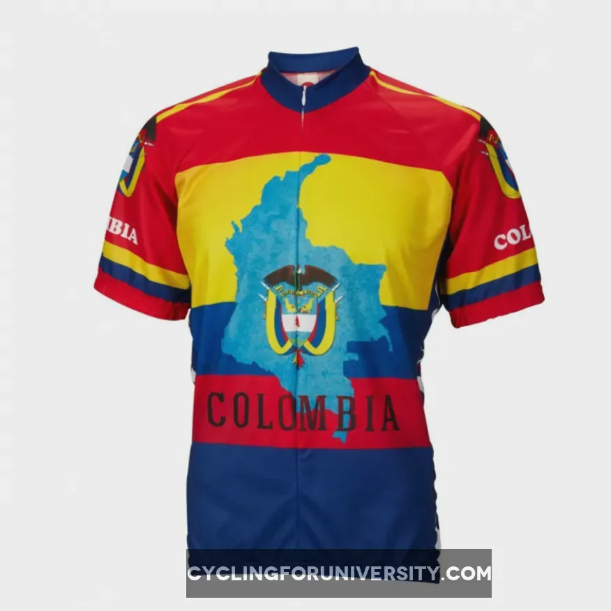 Columbia country pride Short sleeve 16' zip men's cycling jersey Pride Columbia