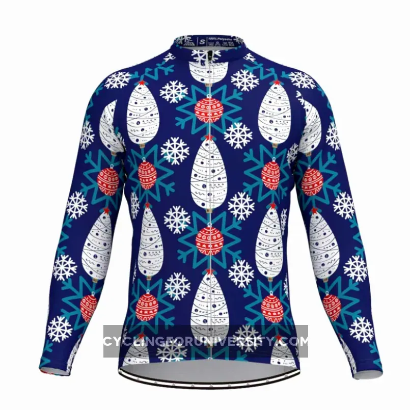 Christmas Graphic Print Long Sleeve Cycling Jersey To Buy