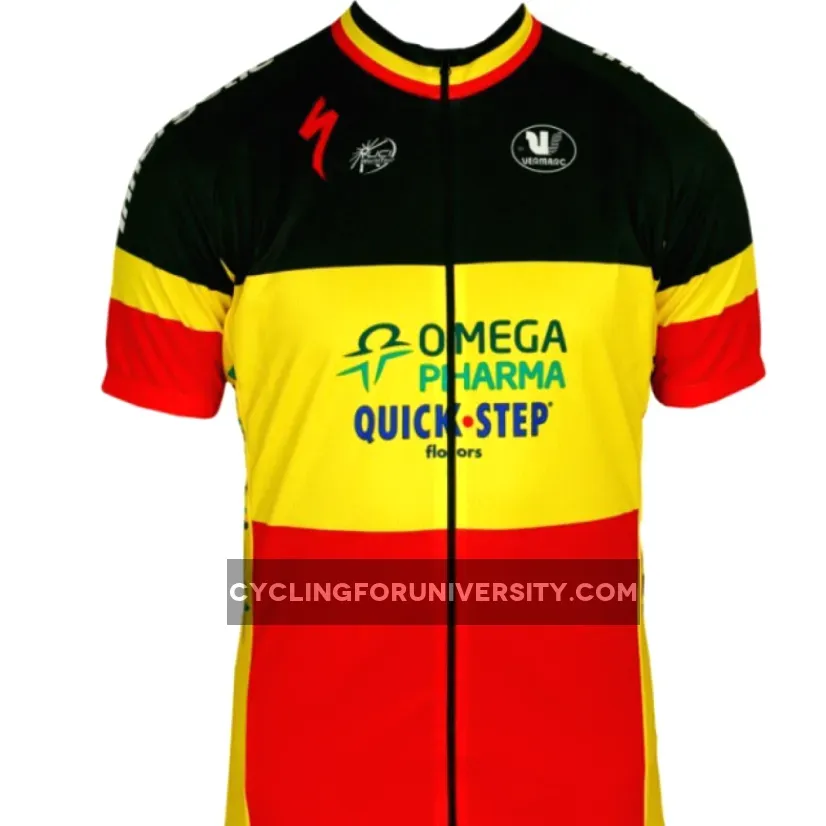 OMEGA PHARMA-QUICKSTEP belgian champ 2012/13 Vermarc professional cycling team - Cycling Jersey Short Sleeve