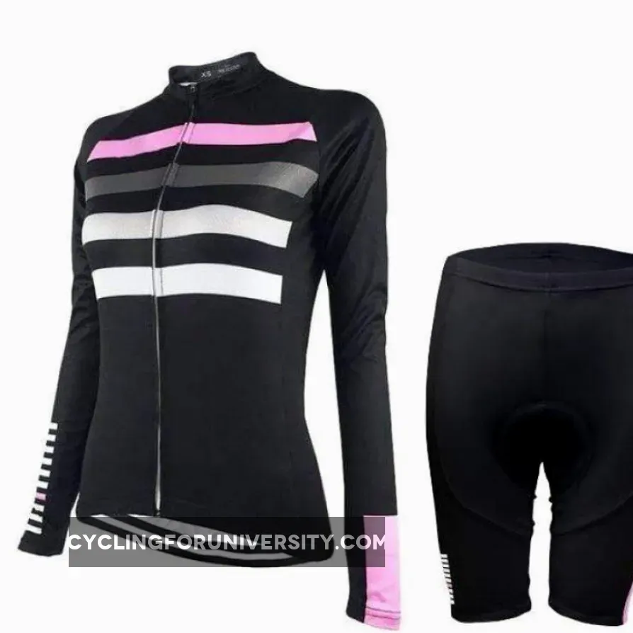Women's Four Stripe Long Sleeve Cycling Kit Online