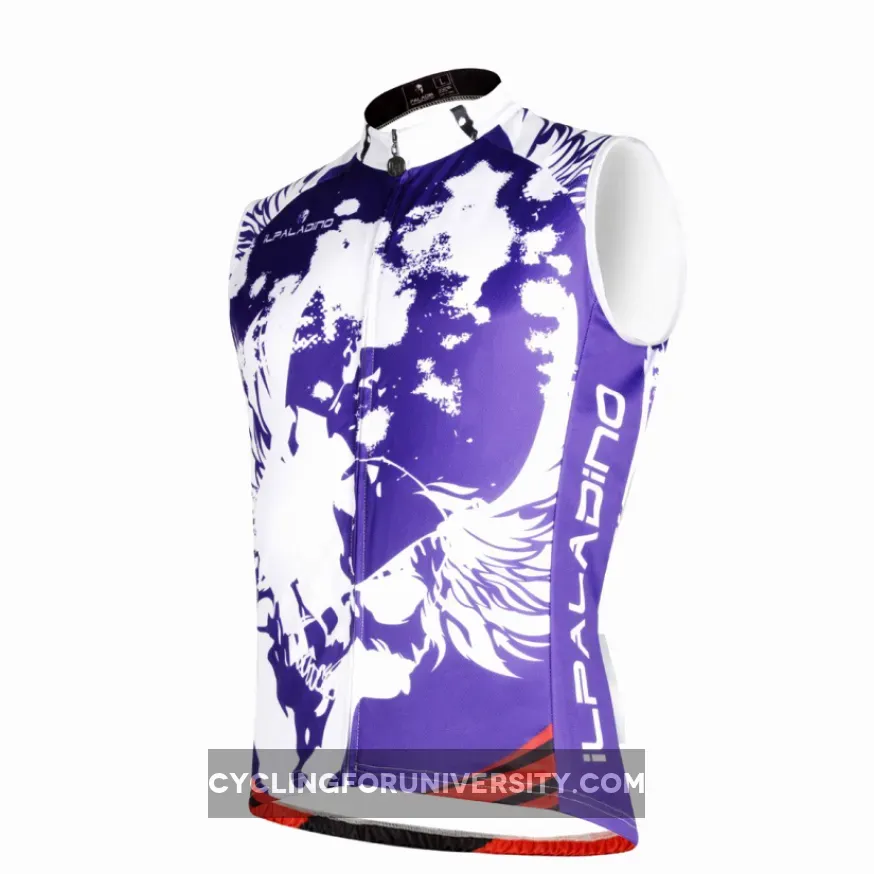 White Wing Feather Purple Men's Cycling Sleeveless Bike jersey T-shirt Summer Spring Road Bike Wear Mountain Bike MTB Clothes Sports Apparel Top NO.W 668