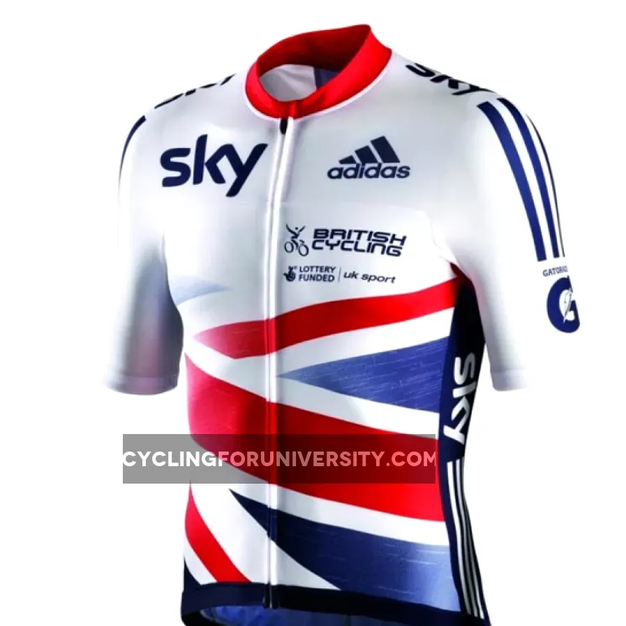 2013 GB Great Britain Team SKY Short sleeve Cycling jersey