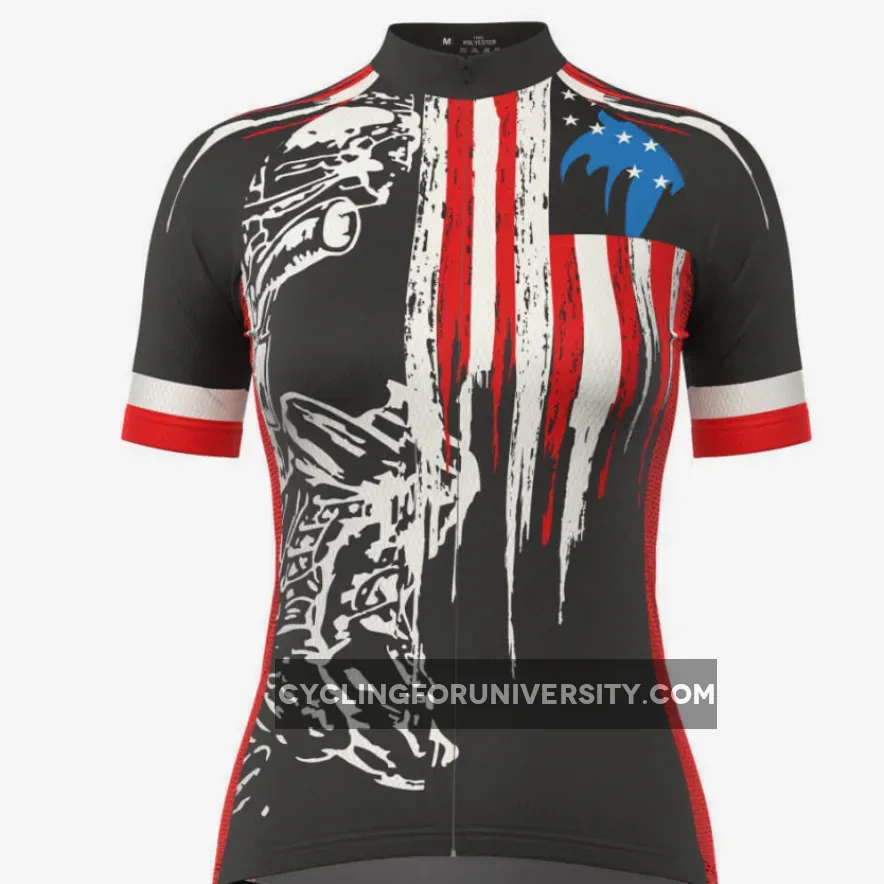 Women's Honor The Fallen USA Flag Cycling Jersey For Sale