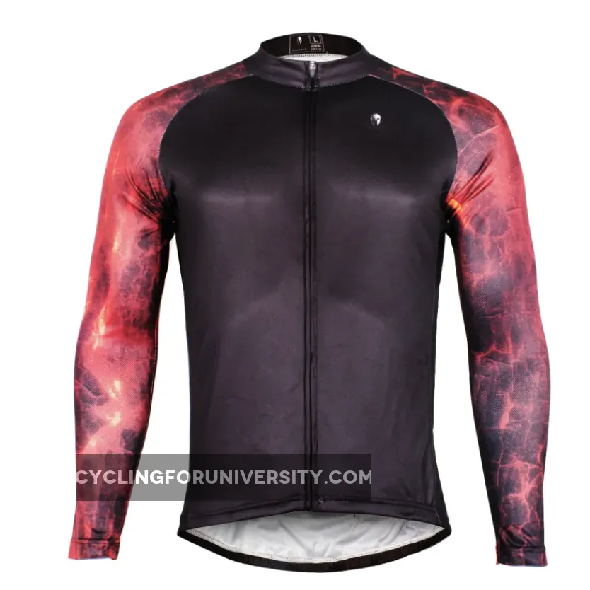 Best-seller Men's Black Sportwear Quick-dry Long-sleeve Cycling Jersey Breathable Ultraviolet Resistant Outdoor Sport Bike Shirt for Spring Fall Autumn 384 (velvet)