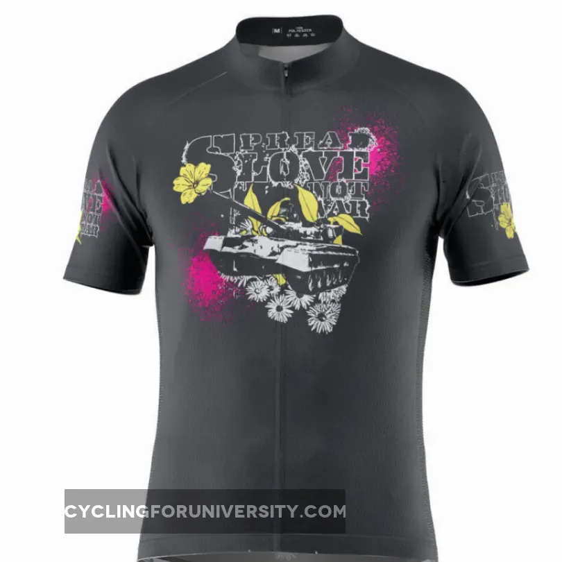 Men's Spread Love Not War Short Sleeve Cycling Jersey