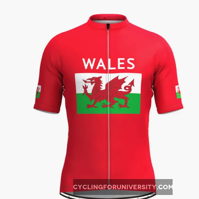 Wales Flag Men's Cycling Jersey Red Brand New