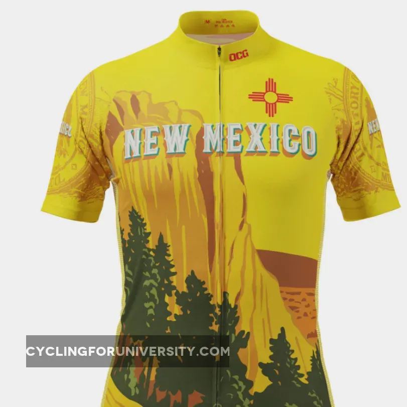 Men's New Mexico Short Sleeve Cycling Jersey New Mexico Cycling Jersey