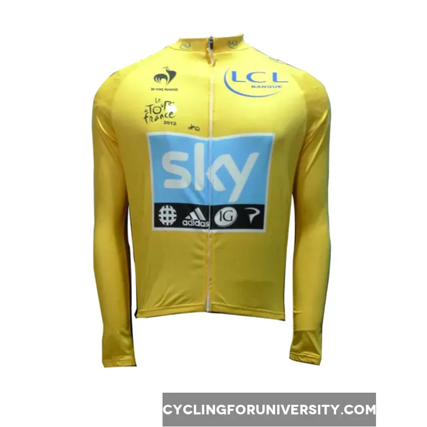 Team SKY Yellow Cycling Winter Jacket Tour De France 2012