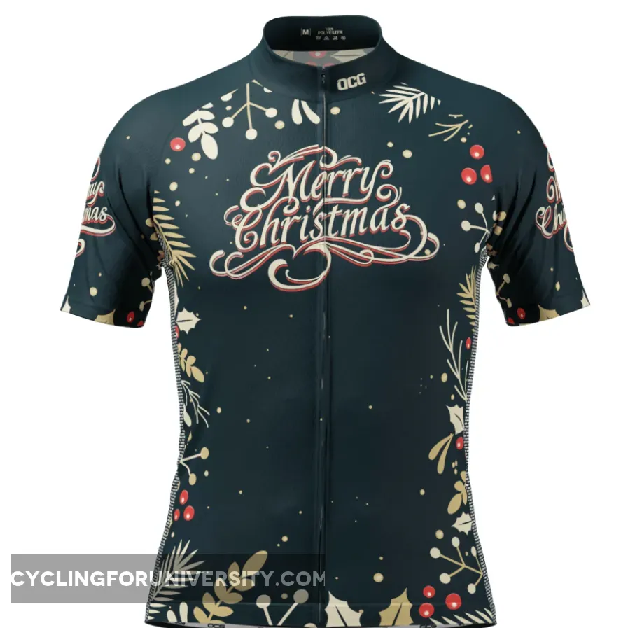 Men's Christmas Holly Short Sleeve Cycling Jersey To Buy