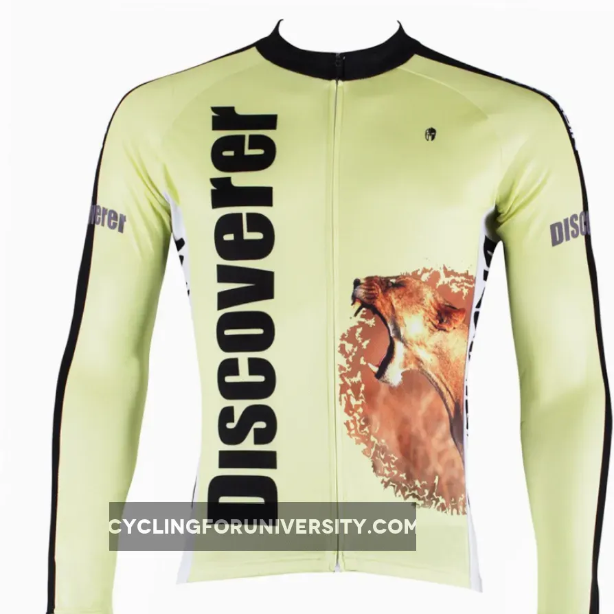 Ilpaladino Roaring Wild Lion Grasslands Prey Zebra Men's Long/Short-sleeve Cycling Bike jersey T-shirt Summer Spring Autumn Road Bike Wear Mountain Bike MTB Clothes Sports Apparel Top NO.305