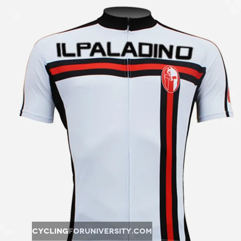 ILPALADINO White Cycling Jersey for Men Road Bike Breathable Shirt for Summer Apparel Outdoor Sports Gear Leisure Biking T-shirt 004