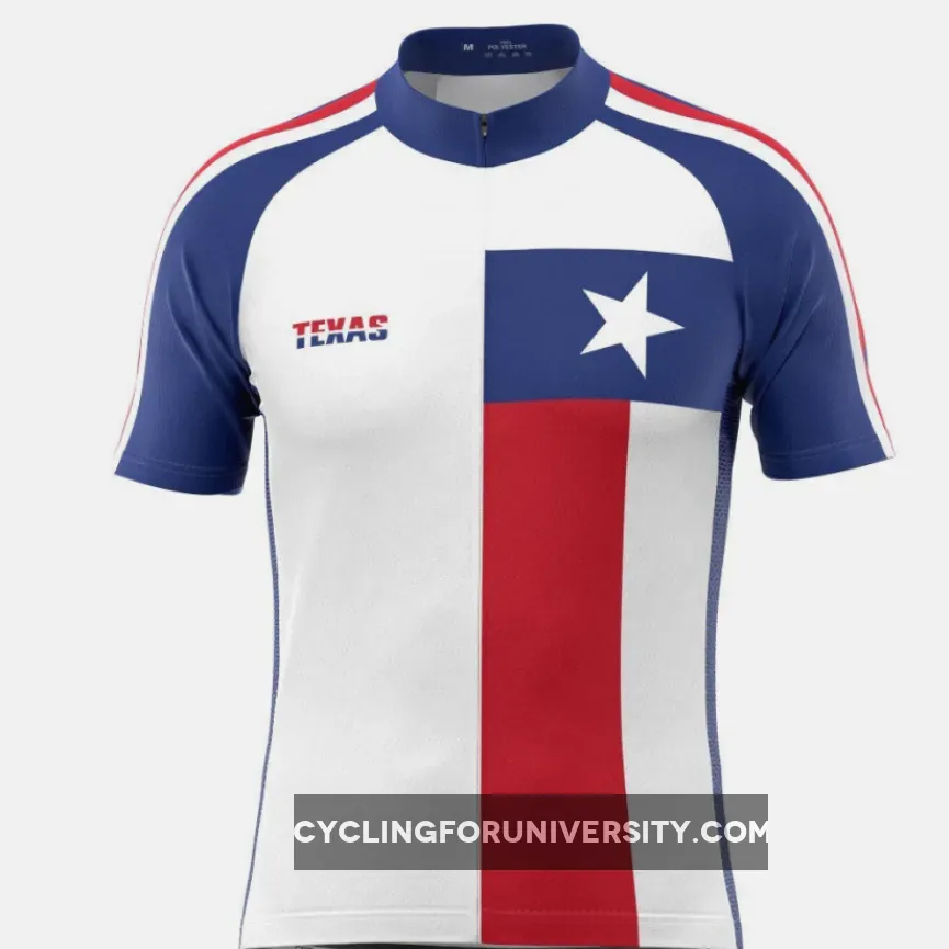 Men's Texas State Flag Short Sleeve Cycling Jersey #Texas Cycling Jersey