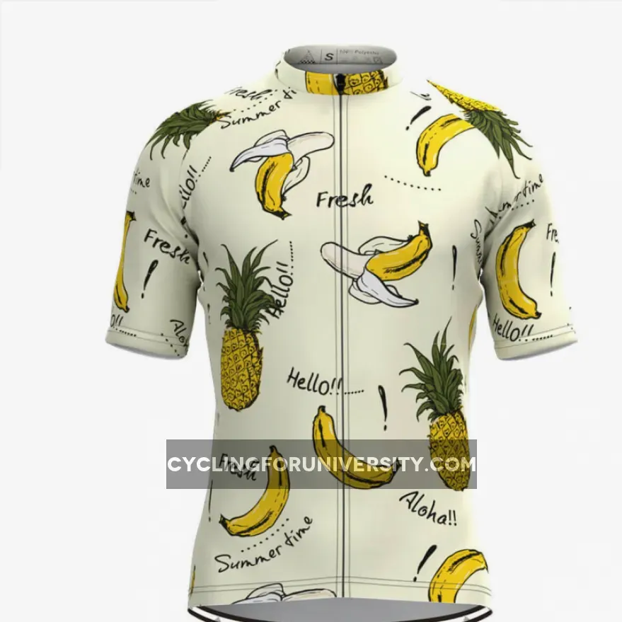 Men's Summertime Aloha Fruit Print Hawaiian Cycling Jersey
