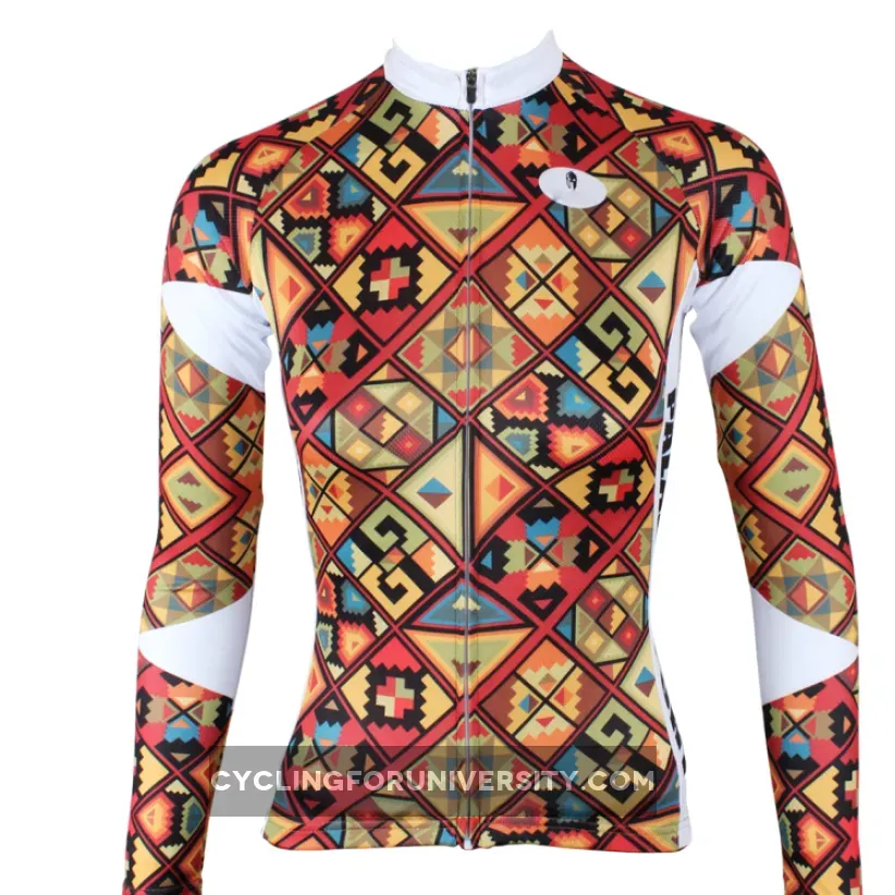 Ilpaladino Checked Women's Long-Sleeve Cycling Jersey/Suit Biking Shirts Breathable Apparel Outdoor Sports Gear Clothes NO.315