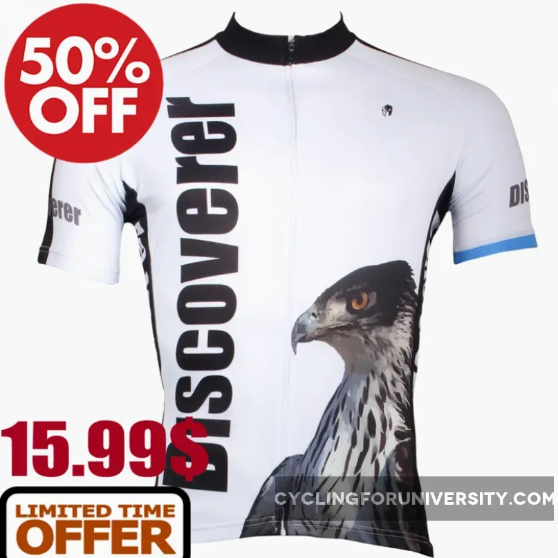 Discover Series-Eagle ILPALADINO Men's Cycling Jersey Bike Shirt Quick Dry Road Bike Pro Cycle Clothing Racing Apparel Outdoor Sports Leisure Biking T-shirt Wear Breathable 303