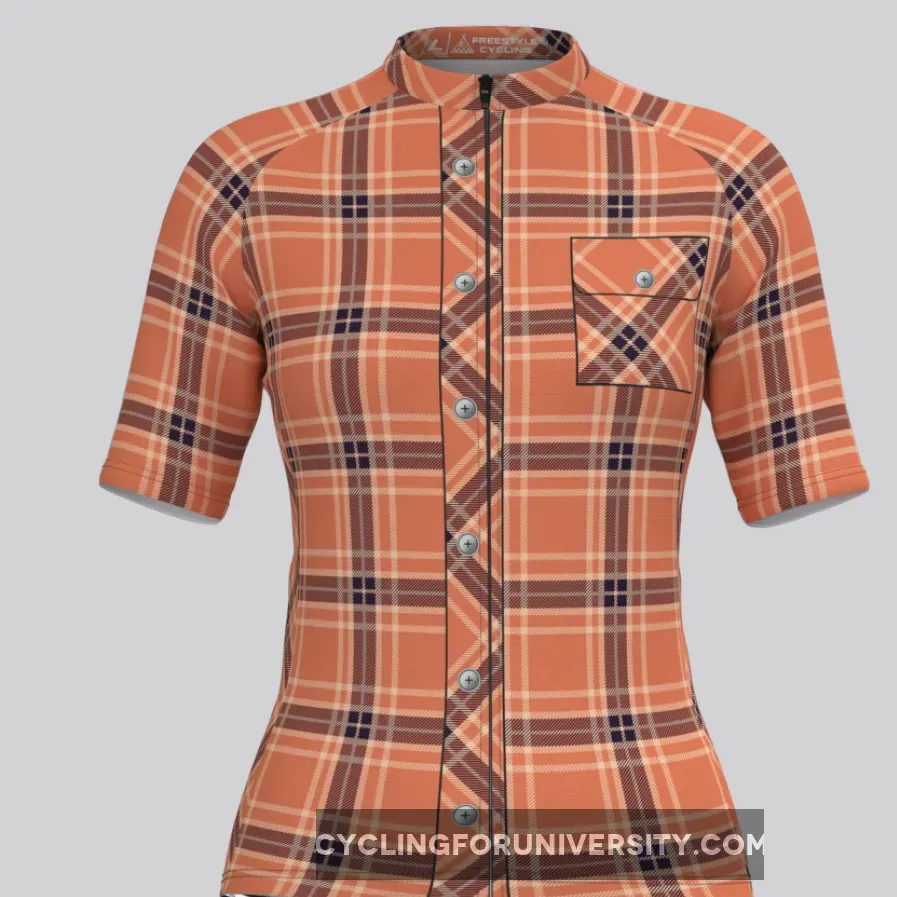 Plaid Checkered Shirt V31 Women's Cycling Jersey Restock