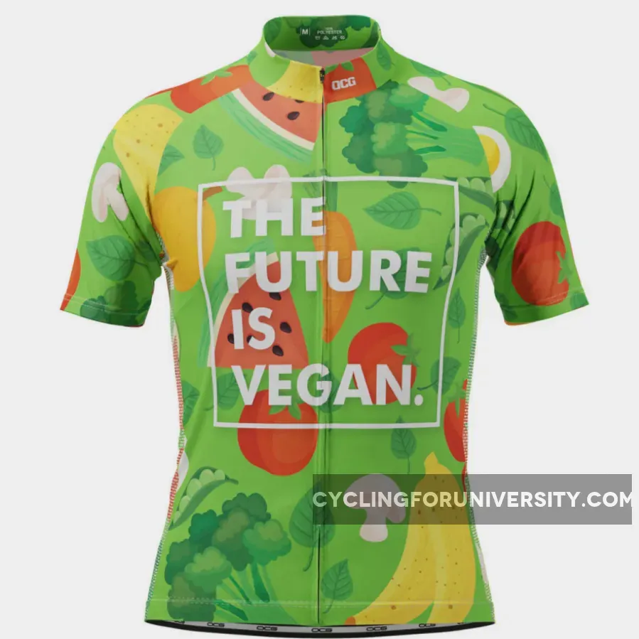Men's The Future is Vegan Short Sleeve Cycling Jersey / Vegan Cycling Jersey