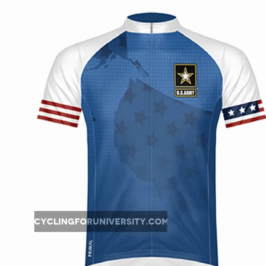 Primal Wear U.S. Army Home Front Sport Cut Full Zip Short Sleeve Cycling Jersey Army Bike Jersey HMEFJ20M-M