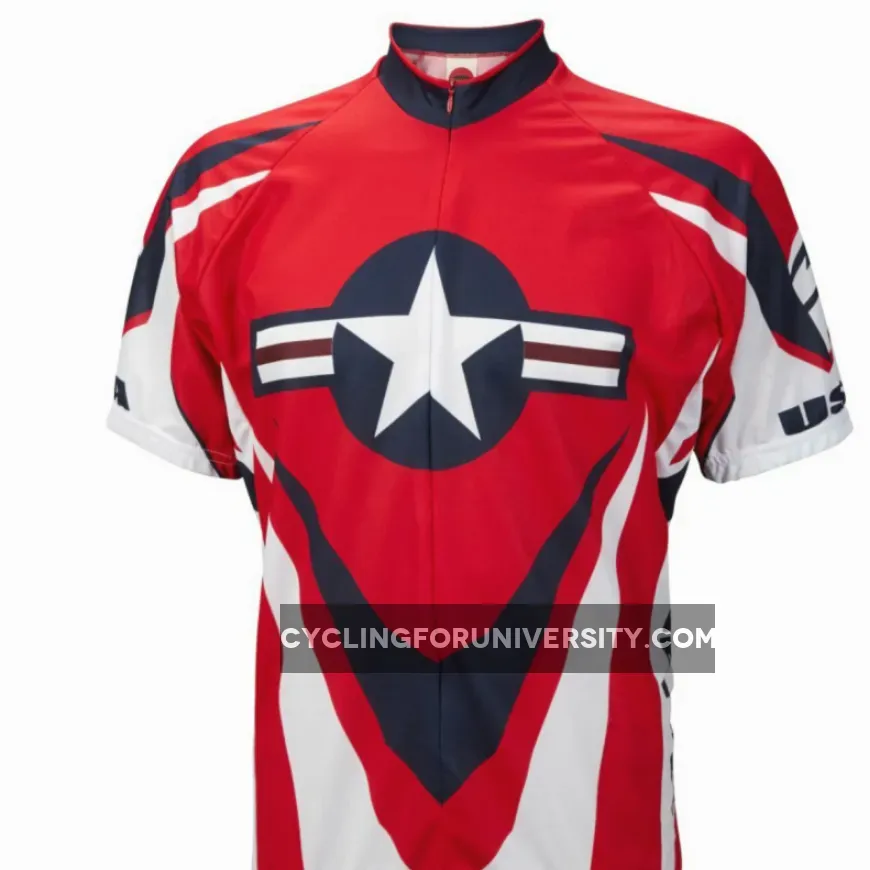 USA Ride Free Short sleeve Half zip men's cycling jersey