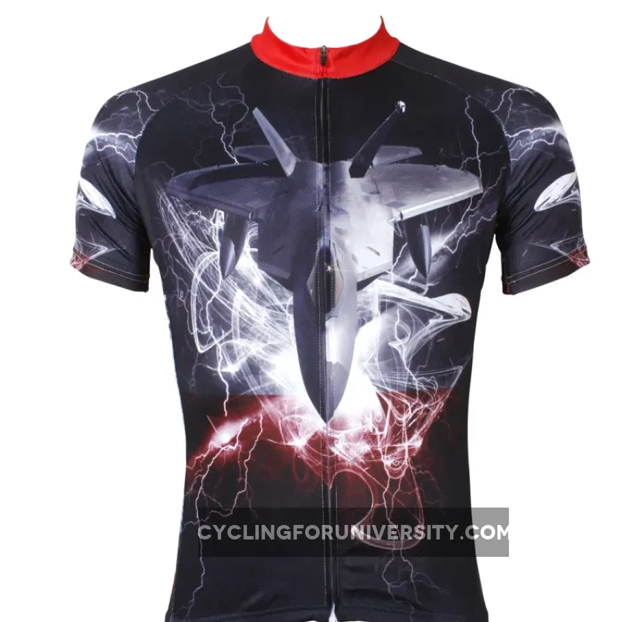 Flash Airplane Men's Short-Sleeve Cycling Jersey Bicycling Shirts Summer NO.539