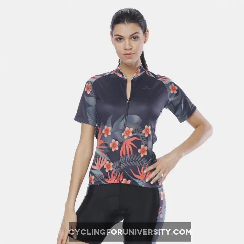 Elegance Tropical Plant Flower Women's Cycling Short-sleeve/Long-sleeve Bike Jersey/Kit T-shirt Summer Spring Road Bike Wear Mountain Bike MTB Clothes Sports Apparel Top / Suit NO. 791
