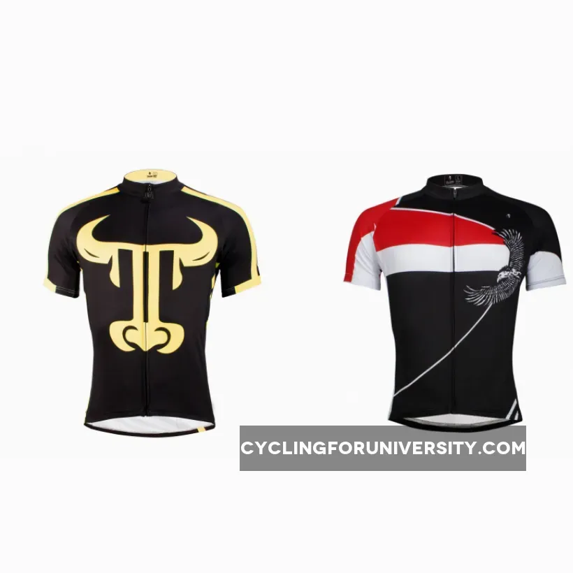 Two Men's Bull & Eagle Cycling Jerseys Short-sleeve Pro Cycle Clothing Racing Apparel Outdoor Sports Leisure Biking T-shirt Summer Sportswear NO.649/628