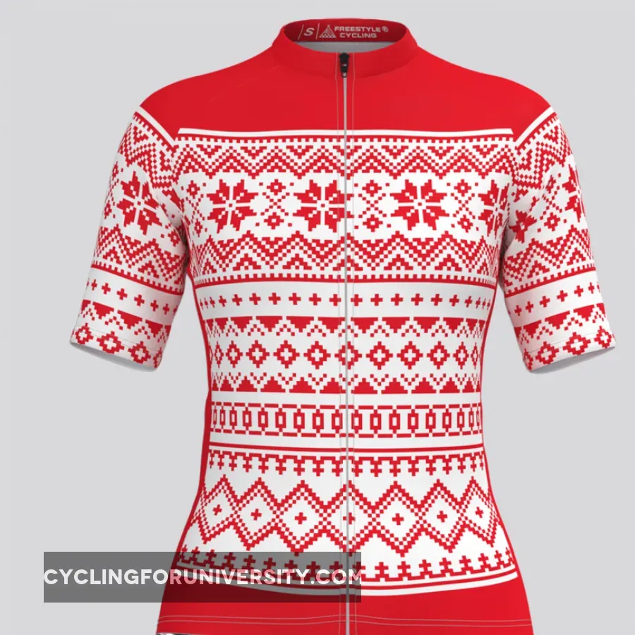 Classic Ugly Christmas sweater Women's Cycling Jersey - Red