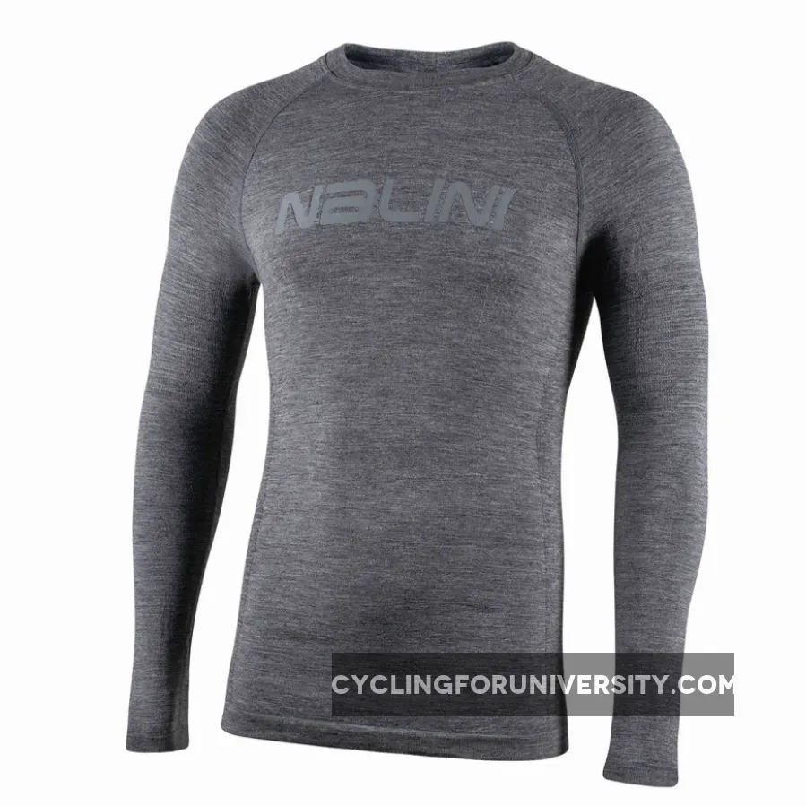 Nalini Wool Thermal Baselayer Gray Long Sleeve,