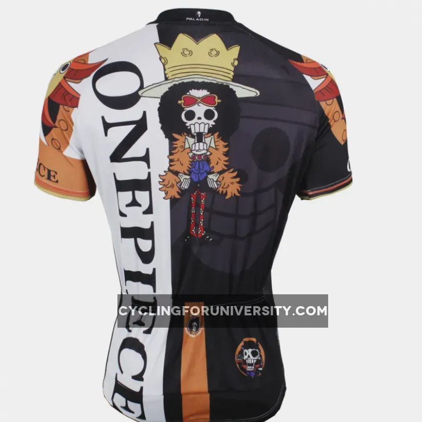 ONE PIECE Series Pirates Skeletal Musician Brook Men's Cycling Suit Jersey Team Jacket T-shirt Summer Spring Autumn Clothes Sportswear Anime Animation Manga Paramecia-type Revive Devil Fruit Eater NO.402
