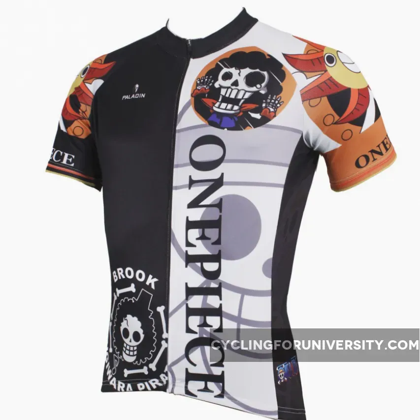 ONE PIECE Series Pirates Skeletal Musician Brook Men's Cycling Suit Jersey Team Jacket T-shirt Summer Spring Autumn Clothes Sportswear Anime Animation Manga Paramecia-type Revive Devil Fruit Eater NO.402