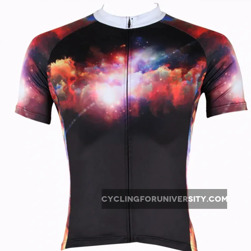 ILPALADINO Star Cloud Men's Professional MTB Cycling Jersey Breathable and Quick Dry Comfortable Bike Shirt for Summer NO.255
