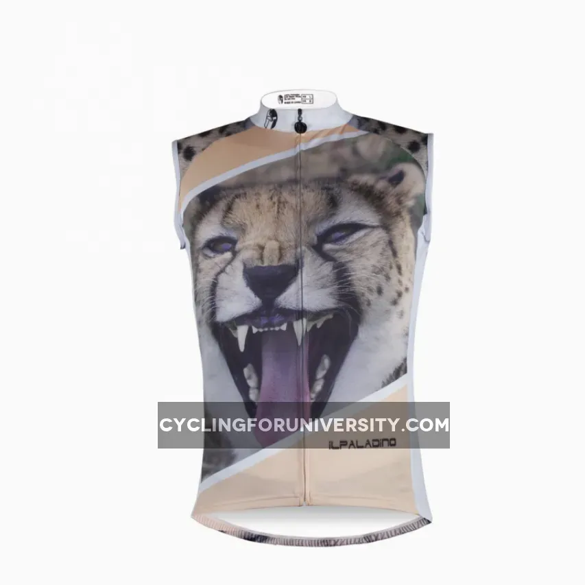 Leopard Panther Naughty Animal Men's Cycling Sleeveless Bike Jersey T-shirt Summer Spring Road Bike Wear Mountain Bike MTB Clothes Sports Apparel Top NO.W677