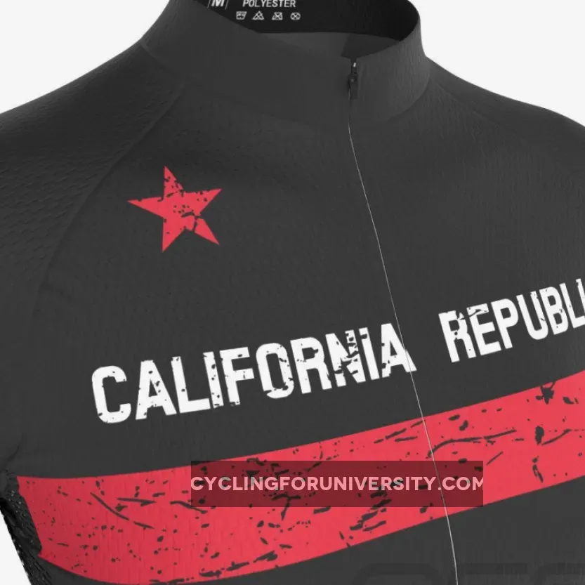 Women's California Republic Flag Long Sleeve Cycling Jersey #Womens Long Sleeve Cycling Jersey