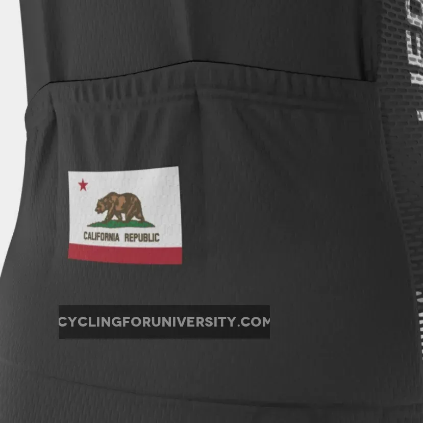 Women's California Republic Flag Long Sleeve Cycling Jersey #Womens Long Sleeve Cycling Jersey
