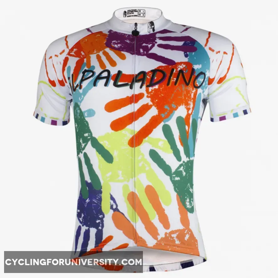 ILPALADINO Men's Road Bike Apparel Colorful Street Fashion Bike Shirt Short Sleeve for Outdoor Sports NO.757