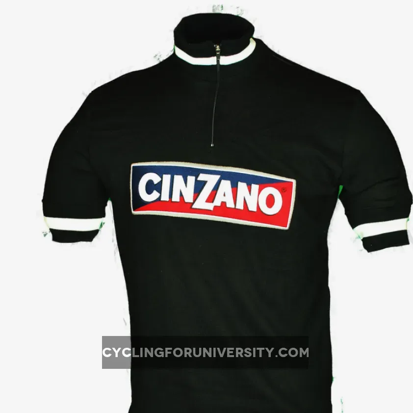 Cinzano Wool Black Retro Jersey, Outlet CIN14J3